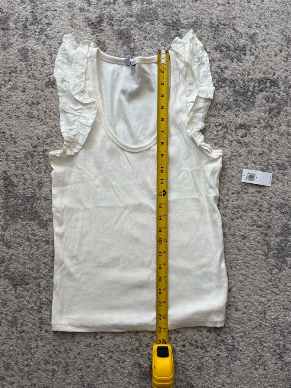 Old Navy Ruffle Ribbed Tank Medium - Picture 6 of 7